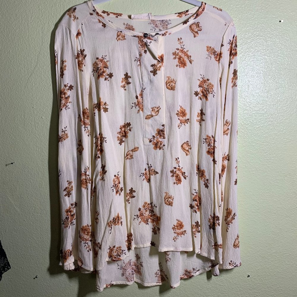 Cute Squirrel Print Top